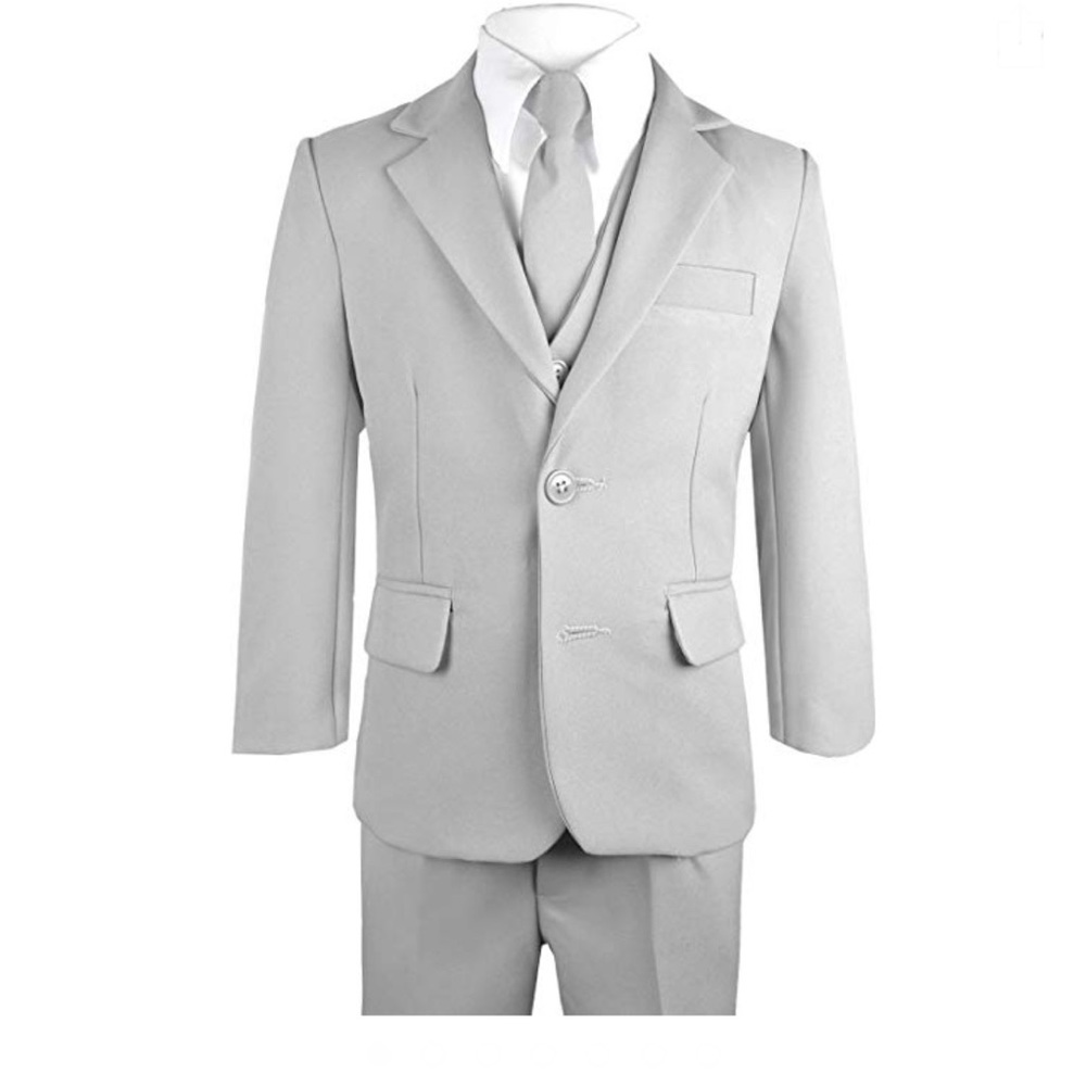 Toddler Grey 5 Piece Suit